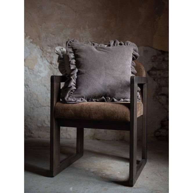 Hovedbilde Owen putetrekk med volang Kaffe 45*45cm