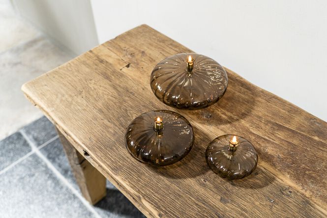 Hovedbilde Peri Oljelampe Disc Elegant Champagne Large