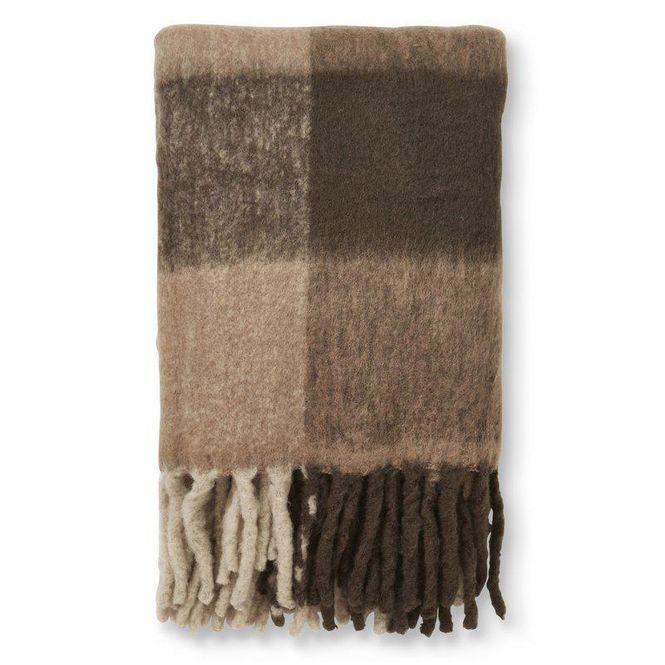 Hovedbilde Check Mohair pledd Brun