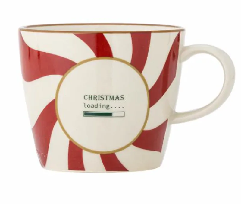 Yule Kopp med fat Rød/hvit