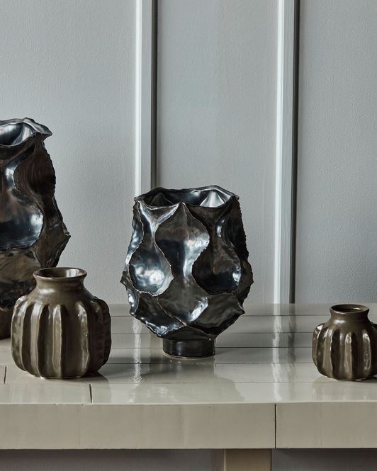 Hovedbilde Waves vase Antique metallic
