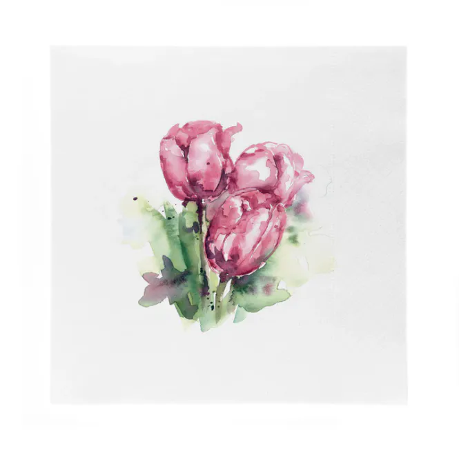 Hovedbilde Servietter Tulipanbunt