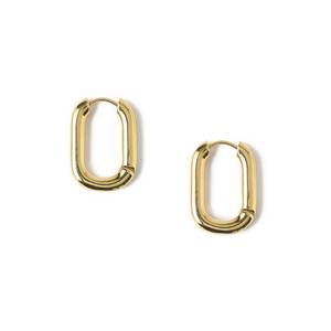 Bilde av Orelia Chunky Oval hoops earrings