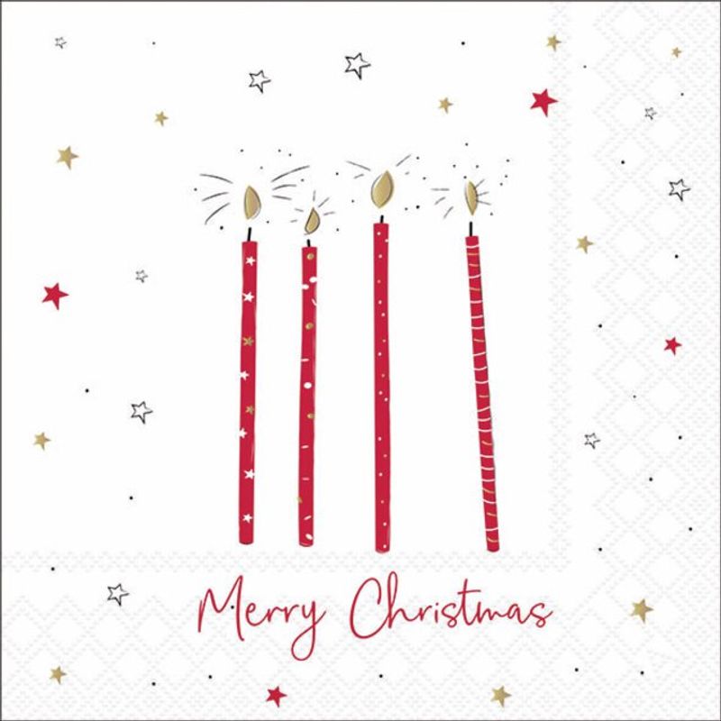 Servietter 4lys til jul