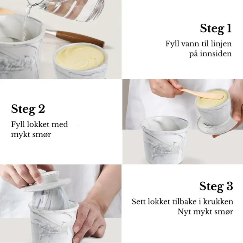 Smørklokke Hvit 