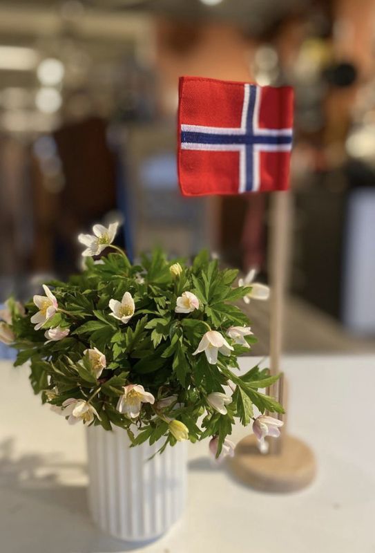 L.S Bordflaggstang av tre
